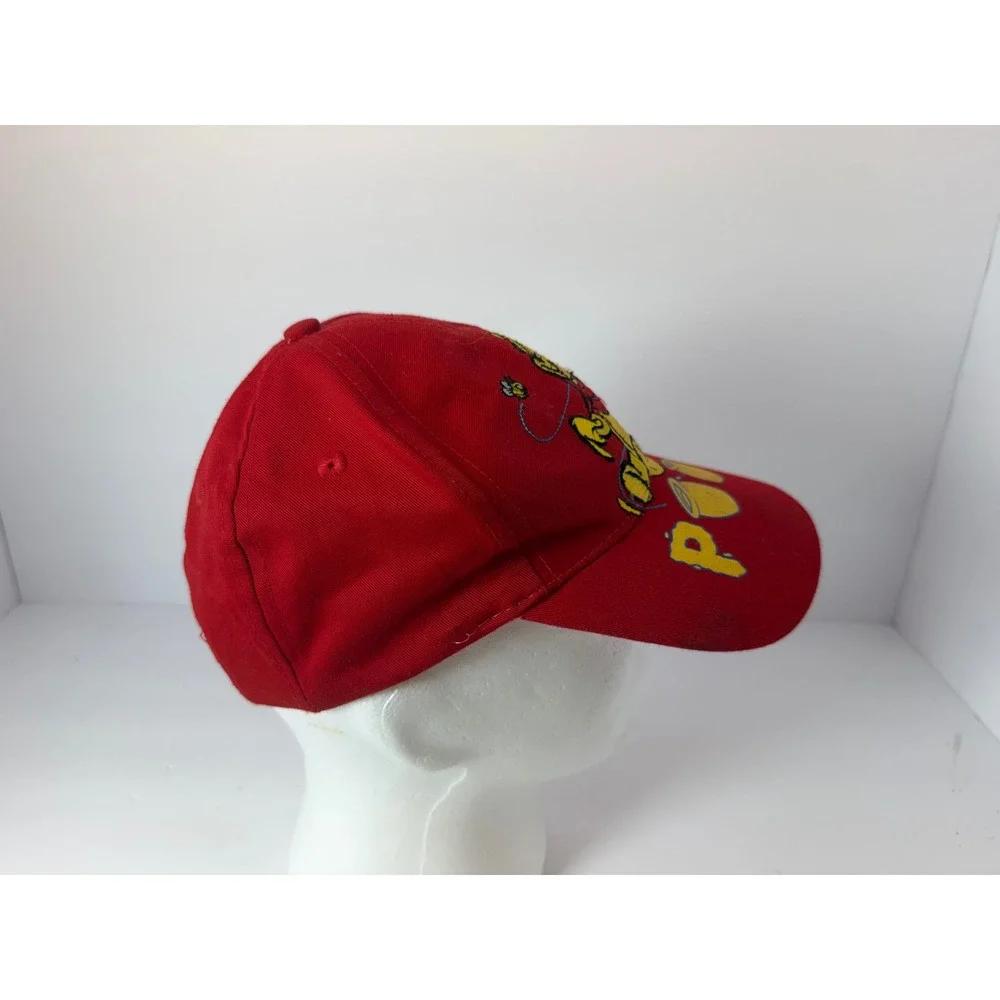 Vintage Walt Disney World Winnie the Pooh Red Snapback Hat Youth Disney Parks